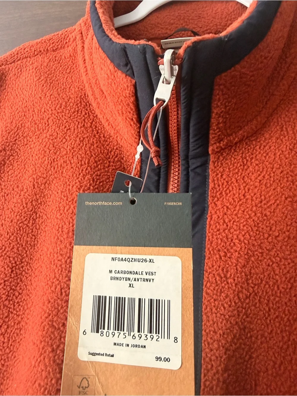 The North Face Orange Fleece Vest